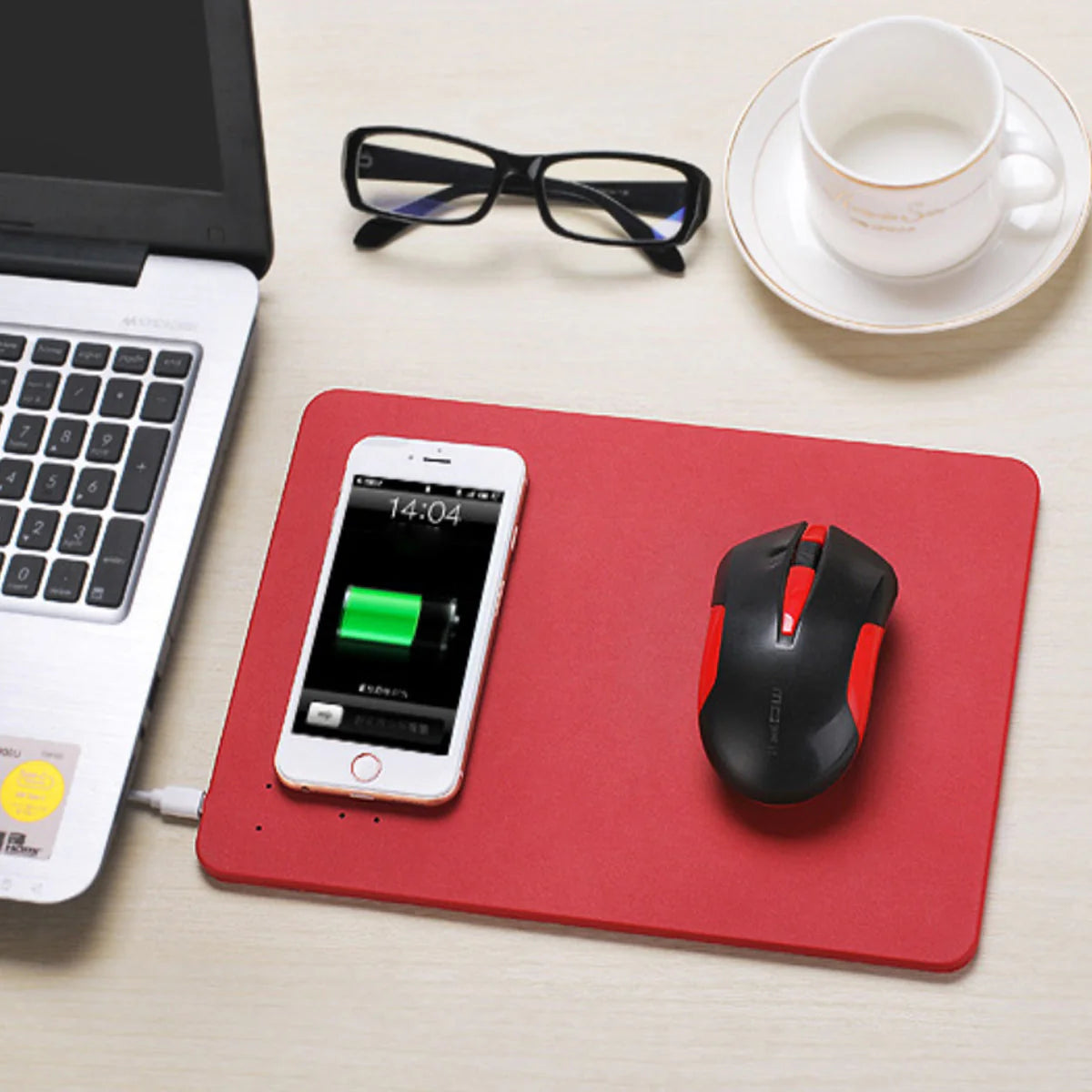 Superpower Pad 2 in 1 Iphone Wireless Charger, and Mouse Pad